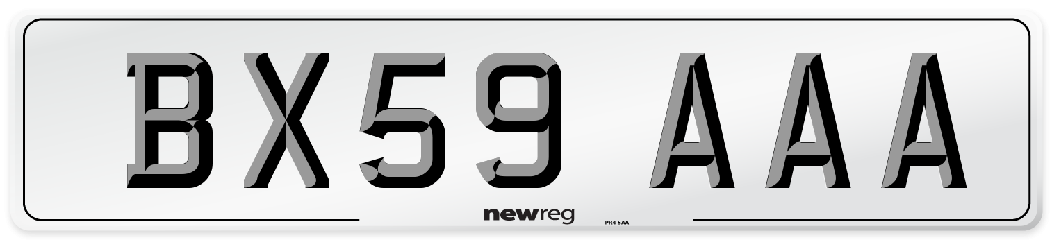 BX59 AAA Number Plate from New Reg